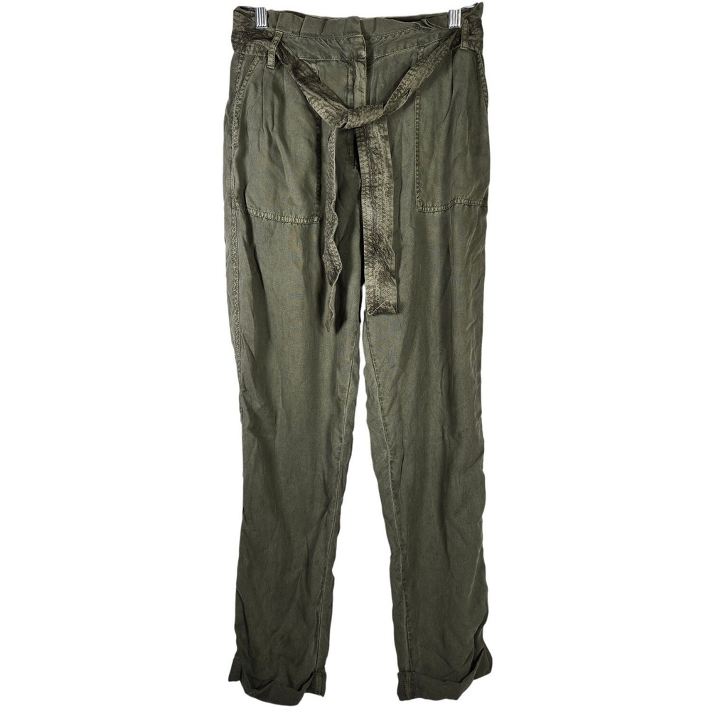 Treasure‎ & Bond Olive Sarma Belted Paperbag Waist Pants Womens Size 4 Lyocell